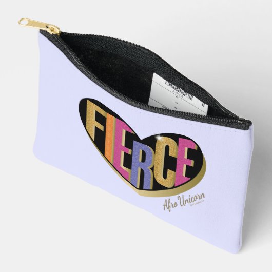 Afro Eenhoorn Fierce Heart Design Etui (Open)