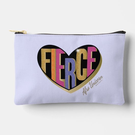 Afro Eenhoorn Fierce Heart Design Etui (Voorkant)