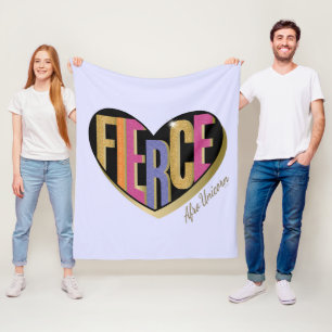 Afro Eenhoorn Fierce Heart Design Fleece Deken