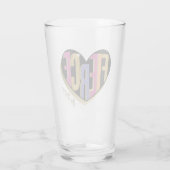 Afro Eenhoorn Fierce Heart Design Glas (Achterkant)