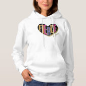 Afro Eenhoorn Fierce Heart Design Hoodie (Voorkant)