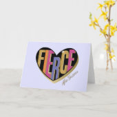 Afro Eenhoorn Fierce Heart Design Kaart (Gele Bloem)