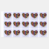 Afro Eenhoorn Fierce Heart Design Labels (Vel)