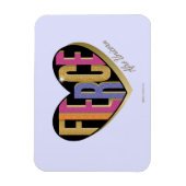 Afro Eenhoorn Fierce Heart Design Magneet (Verticaal)