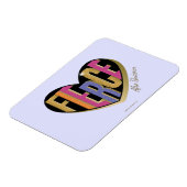 Afro Eenhoorn Fierce Heart Design Magneet (Linkerzijde)