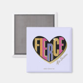 Afro Eenhoorn Fierce Heart Design Magneet (Voorkant / Achterkant)