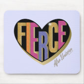 Afro Eenhoorn Fierce Heart Design Muismat (Voorkant)