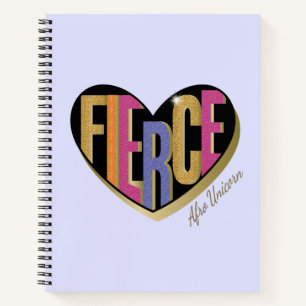 Afro Eenhoorn Fierce Heart Design Notitieboek