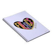 Afro Eenhoorn Fierce Heart Design Notitieboek (Rechterzijde)