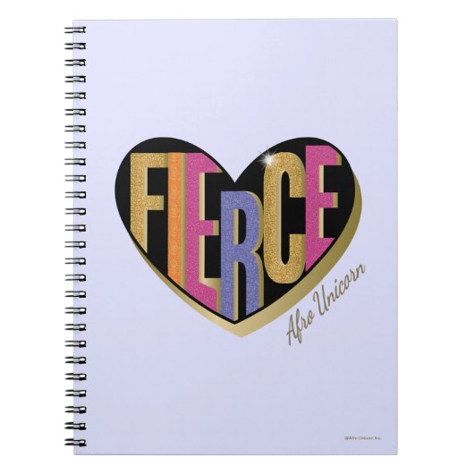 Afro Eenhoorn Fierce Heart Design Notitieboek (Voorkant)