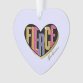 Afro Eenhoorn Fierce Heart Design Ornament (voorkant)