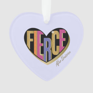 Afro Eenhoorn Fierce Heart Design Ornament