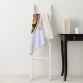 Afro Eenhoorn Fierce Heart Design Sherpa Deken (In situ)