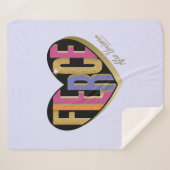 Afro Eenhoorn Fierce Heart Design Sherpa Deken (Voorkant (horizontaal))