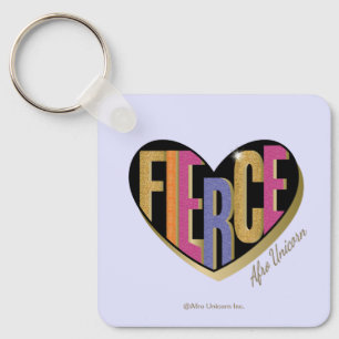 Afro Eenhoorn Fierce Heart Design Sleutelhanger