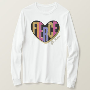 Afro Eenhoorn Fierce Heart Design T-shirt