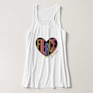 Afro Eenhoorn Fierce Heart Design Tanktop