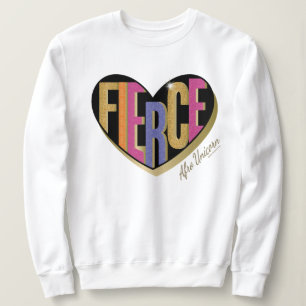 Afro Eenhoorn Fierce Heart Design Trui