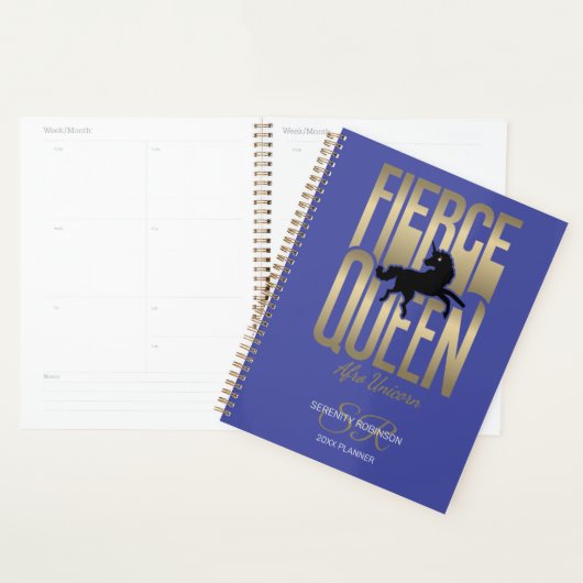 Afro Eenhoorn Fierce Koningin Planner (Display)