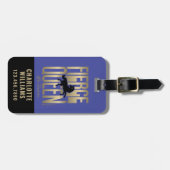 Afro Eenhoorn Fierce Queen Bagagelabel (Voorkant horizontaal)