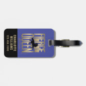 Afro Eenhoorn Fierce Queen Bagagelabel (Achterkant horizontaal)