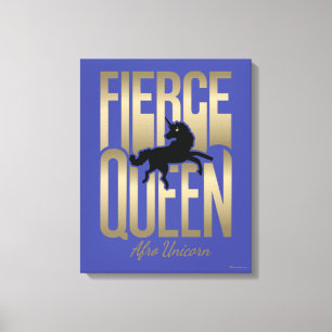 Afro Eenhoorn Fierce Queen Canvas Afdruk