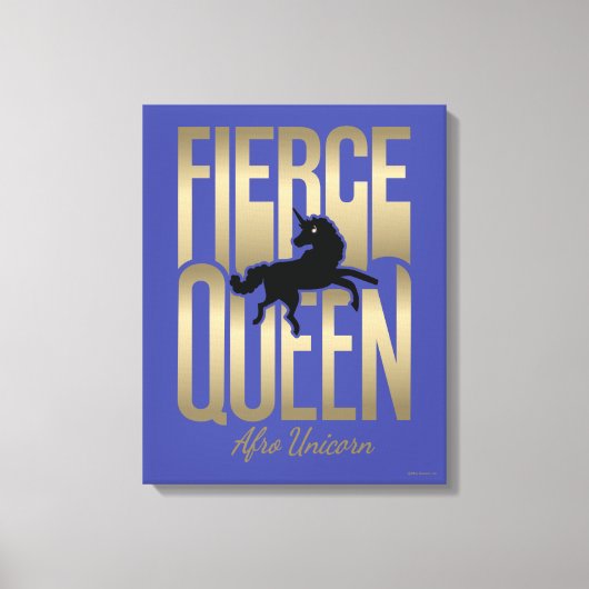 Afro Eenhoorn Fierce Queen Canvas Afdruk (Voorkant)
