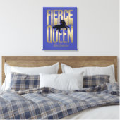 Afro Eenhoorn Fierce Queen Canvas Afdruk (Insitu (Slaapkamer))