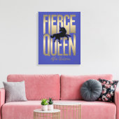 Afro Eenhoorn Fierce Queen Canvas Afdruk (Insitu (Woonkamer))