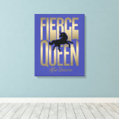 Afro Eenhoorn Fierce Queen Canvas Afdruk (Insitu (Houten vloer))