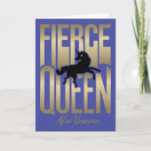 Afro Eenhoorn Fierce Queen Kaart (Voorkant)