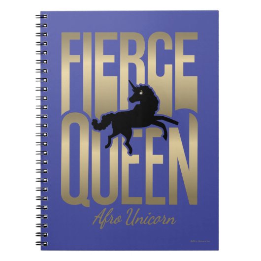 Afro Eenhoorn Fierce Queen Notitieboek (Voorkant)