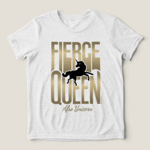 Afro Eenhoorn Fierce Queen Tri-Blend Shirt
