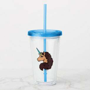 afro-eenhoorn   goddelijk acryl drinkbeker
