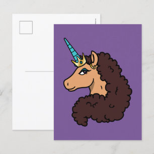 afro-eenhoorn   goddelijk briefkaart