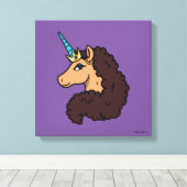 afro-eenhoorn | goddelijk canvas afdruk (Insitu (Houten vloer))