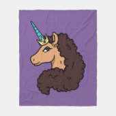 afro-eenhoorn | goddelijk fleece deken (Voorkant)