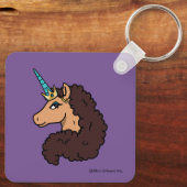 afro-eenhoorn | goddelijk sleutelhanger (Achterkant)