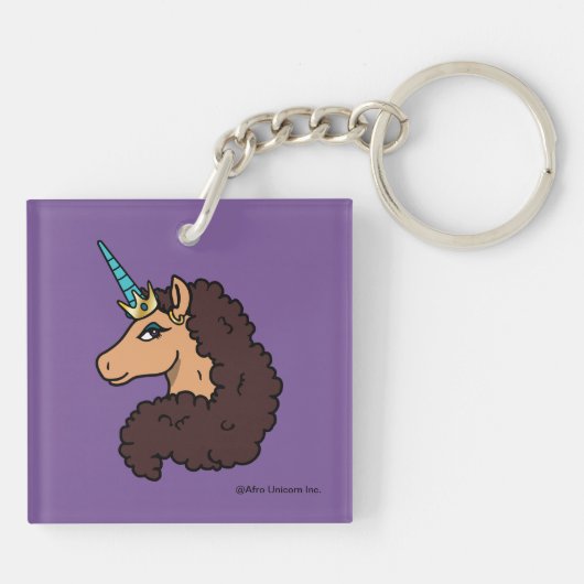afro-eenhoorn | goddelijk sleutelhanger (Achterkant)