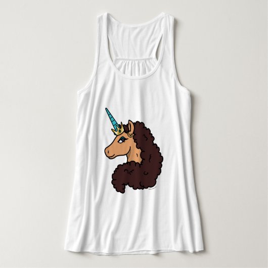 afro-eenhoorn | goddelijk tanktop (Design voorkant)