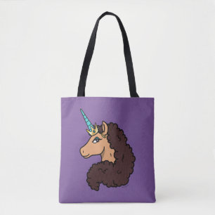 afro-eenhoorn   goddelijk tote bag