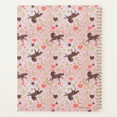 Afro Eenhoorn Hart & Ster Roze Patroon Planner (Achterkant)