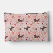 Afro Eenhoorn Hart & Sterren Roze Patroon Etui (Achterkant)