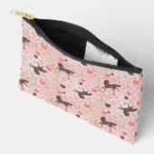 Afro Eenhoorn Hart & Sterren Roze Patroon Etui (Open)