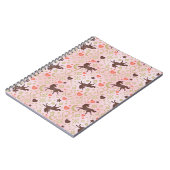 Afro Eenhoorn Hart & Sterren Roze Patroon Notitieboek (Linkerzijde)