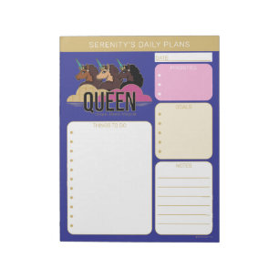 Afro Eenhoorn Koningin Trio Ontwerp Notitieblok