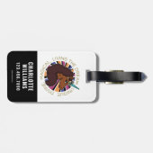 Afro Eenhoorn Living the Dream Design Bagagelabel (Achterkant horizontaal)