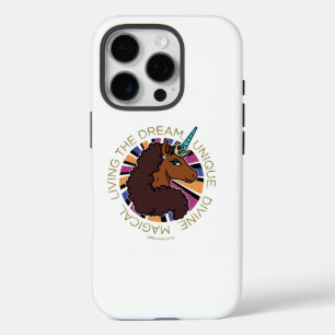 Afro Eenhoorn Living the Dream Design iPhone 16 Pro Hoesje