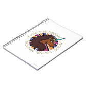 Afro Eenhoorn Living the Dream Design Notitieboek (Linkerzijde)