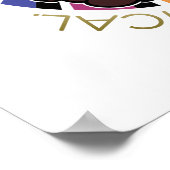 Afro Eenhoorn Living the Dream Design Poster (Hoek)